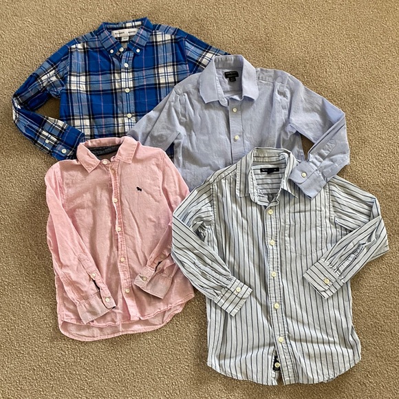Bundle of boys button down shirts size 6-7 (gap, old navy, crew cuts, L.O.G.G. - Picture 1 of 5